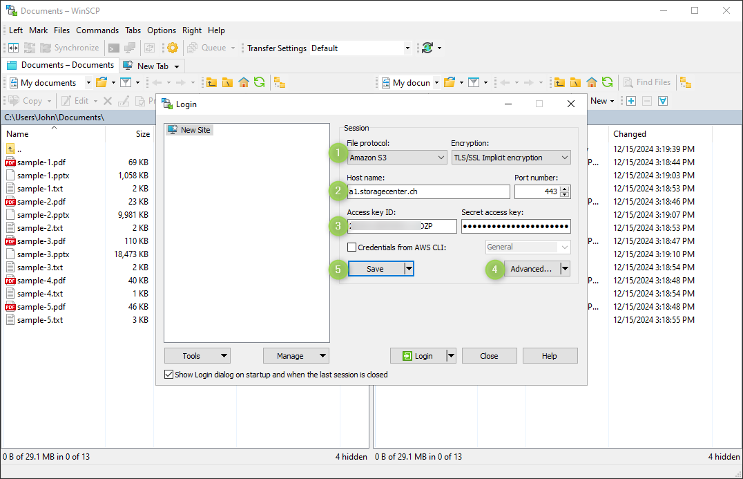 WinScp | Storagecenter Documentation